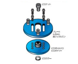 Cusco Camber Plate Top Mounts with Pillow Ball - Rear (Steel) for Subaru Impreza WRX (Incl STI)