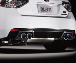 BLITZ NUR-Spec VSR Exhaust System with Quad Burnt Tips (Stainless) for Subaru Impreza WRX GV