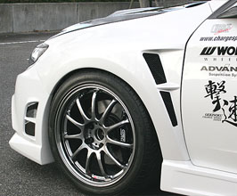 ChargeSpeed D-1 Style Vented Front 20mm Wide Fenders (FRP) for Subaru Impreza WRX (Incl STI)