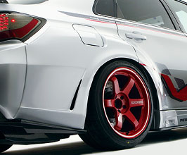 Varis Rear 38mm Wide Over Fenders for Varis Side Steps - Version 1 for Subaru WRX Sedan (Incl STI)