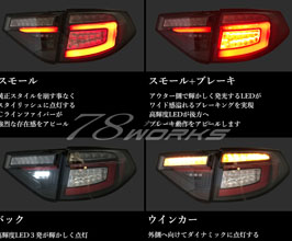 78works LED Taillights with High Brightness (Black) for Subaru Impreza WRX GV
