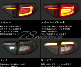 78works LED Taillights with High Brightness (Smoke) for Subaru Impreza WRX Hatch (Incl STI)