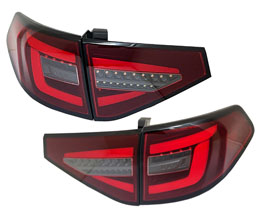 Crystal Eye LED Flowing Sequential Taillights (Black) for Subaru Impreza WRX GV