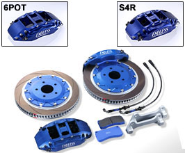 Endless Brake Caliper Kit - Front 6POT 340mm and Rear S4R 326mm for Subaru Impreza WRX STI Sedan with Brembo Calipers