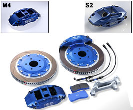 Endless Brake Caliper Kit - Front M4 326mm 1-Piece and Rear S2 316mm for Subaru Impreza WRX STI Sedan with Brembo Calipers