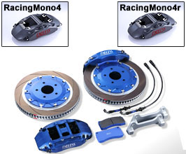 Endless Brake Caliper Kit - Front Racing MONO4 355mm and Rear Racing MONO4r 332mm for Subaru Impreza WRX STI Sedan with Brembo Calipers
