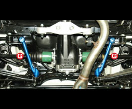 Cusco Lower Lateral Stabilizer Bar Power Braces - Rear (Steel) for Subaru Impreza WRX GV