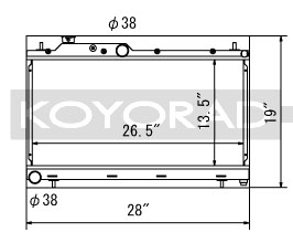 KOYORAD Racing Radiator with Hyper V Series 36mm Core (Aluminum) for Subaru WRX VA