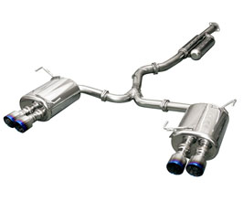 HKS Super Turbo Muffler Exhaust System with Quad Ti Tips (Stainless) for Subaru WRX VA