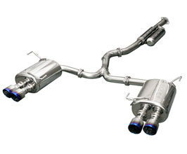 HKS Super Turbo Muffler Exhaust System with Quad Ti Tips (Stainless) for Subaru WRX (Incl STI)