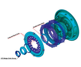 ATS Carbon Pull Spec 2 Triple Disk Clutch - 1300Kg for Subaru WRX VA