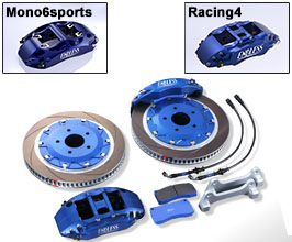 Endless Brake Caliper Kit - Front MONO6 Sports TA 370mm and Rear Racing4 332mm for Subaru WRX STI