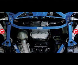 Cusco Lower Side Bar Power Braces - Front (Steel) for Subaru WRX VA