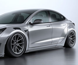 Artisan Spirits Sports Line BLACK LABEL Front 35mm and Rear 50mm Wide Over Fenders for Tesla Model 3