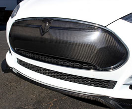 Carbon passt für Tesla Model S Front Grill Stoßstange Frontgrill Grille Bumper