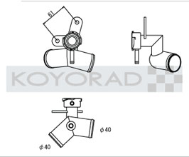 KOYORAD Filler Neck for Racing Radiator (Aluminum) for Toyota 86 / BRZ with MT