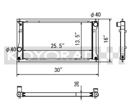KOYORAD Racing Radiator with Hyper V Series 36mm Core (Aluminum) for Toyota 86 / BRZ with MT