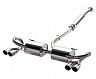 HKS LegaMax Sports Exhaust System with W-Tail Quad Tips and Garnish (Stainless)