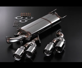 KSPEC Japan SilkBlaze Muffler Quad Exhaust System for GLANZEN Rear (Stainless) for Toyota 86 ZN6