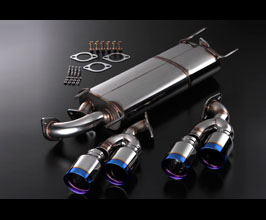 KSPEC Japan SilkBlaze Muffler Quad Exhaust System for GLANZEN Rear (Stainless with Ti) for Toyota 86