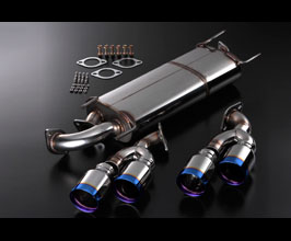 KSPEC Japan SilkBlaze Muffler Quad Exhaust System for GLANZEN Rear (Stainless with Ti) for Toyota 86 ZN6