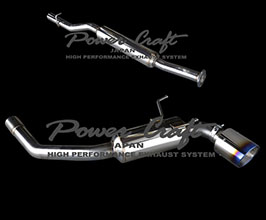 Power Craft Exhaust Muffler System with Center Pipe and Tip - Single Tail (Stainless) for Toyota 86 ZN6
