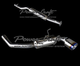 Power Craft Exhaust Muffler System with Center Pipe and Tip - Single Tail (Stainless) for Toyota 86 / BRZ