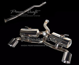 Power Craft Hybrid Exhaust System with Valves and Straight Mid Pipe and Tips (SS / Ti) for Toyota 86 / BRZ