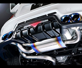 ROWEN PREMIUM01TR Heat Blue Titan Quad Axel-Back Exhaust System (Titanium) for Toyota 86 ZN6
