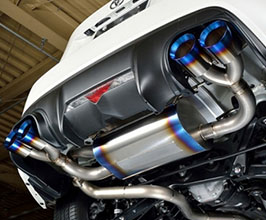 ROWEN PREMIUM01TR Heat Blue Titan Quad Axel-Back Exhaust System VIII (Titanium) for Toyota 86 ZN6