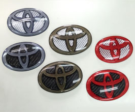 ZELE Carbon Hybrid Emblems Set - Front and Rear (Urethane with Carbon Fiber) for Toyota 86 ZN6