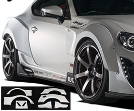BLITZ Aero Speed R-Concept Front and Rear Wide Over Fenders (FRP) for Subaru BRZ