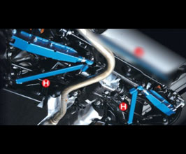 Cusco Lower Side Member Bar Power Braces - Rear (Steel) for Toyota 86 ZN6