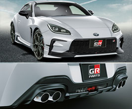 TRD GR Parts Half Spoiler Kit with Rear Muffler Garnishes (PPE) for Toyota GR86 / BRZ with Auto Trans