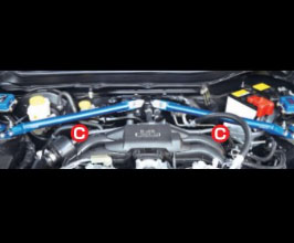 Cusco Upper Engine Room Power Braces - Front (Steel) for Toyota GR86 / BRZ