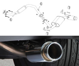 FujitSubo A-R Authorize Tech Exhaust System with Center Spread Outlets (Stainless) for Toyota C-HR 1.2 Turbo FWD