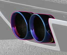KUHL Exhaust System with Center Exit Dual Slash Tips - 100mm (Stainless) for Toyota C-HR AX