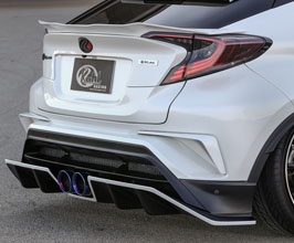 KUHL CHR-SS Aero Rear Half Spoiler and Rear Diffuser - Version 2 (FRP) for Toyota C-HR AX