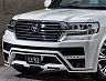 Mz Speed LUV Line Aero Front Bumper with LED Daylights and Fog Lamps (FRP) for Toyota Land Cruiser