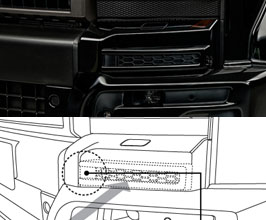 WALD Desert Line Black Bison Edition Front Bumper Garnish (ABS) for Toyota Land Cruiser J250