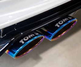 TOMS Racing Barrell Exhaust System with Quad Ti Tips for TOMS Rear (Stainless) for Toyota Prius XW60