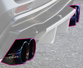 KUHL Exhaust System with Quad Slash Tips for KUHL Rear Diffuser (Stainless) for Toyota RAV4 XA50