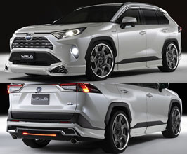 WALD Sports Line Half Spoiler Kit with LEDs (ABS) for Toyota RAV4