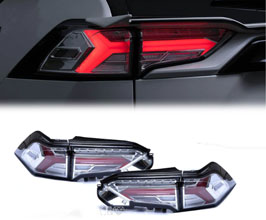 Crystal Eye Fiber LED Sequential Taillights (Clear) for Toyota RAV4 XA50