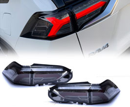 Crystal Eye Fiber LED Sequential Taillights (Smoke) for Toyota RAV4 XA50