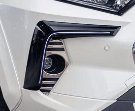 Double Eight Front Fog Garnishes with LEDs for TRD Spoiler Kit (FRP) for Toyota RAV4