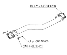Kakimoto Racing Exhaust Front Pipe with Cat Bypass (Stainless) for Toyota Supra A80