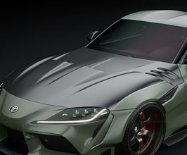ZACOE Land Shark Front Hood Bonnet with Vents (Carbon Fiber) for Toyota Supra A90