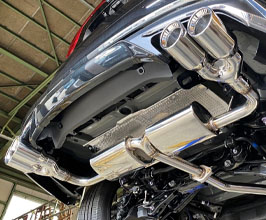 Sense Brand Exhaust System with Quad Tips with Modellista Rear (Stainless) for Toyota Harrier / Venza Hybrid