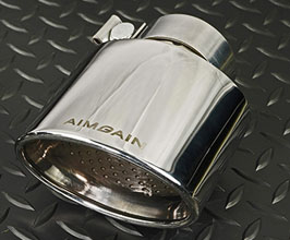 AIMGAIN Muffler Cutter Tip - 120mm Curled (Polished) for Universal 